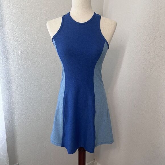 Outdoor Voices Excercise Dress Colorblock Blue Size Small Tennis Mini Stretch - Picture 1 of 8